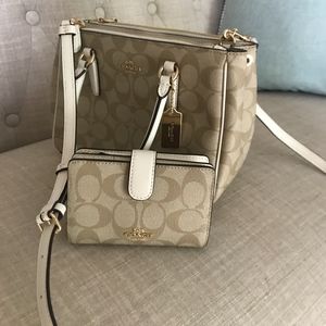 Coach handbag with matching wallet